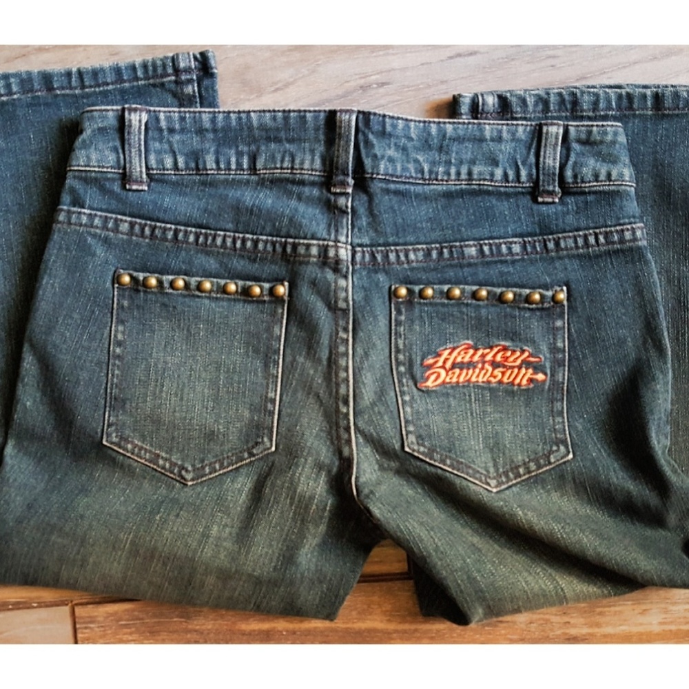 Harley-Davidson Medium Rise Denim Capri's
